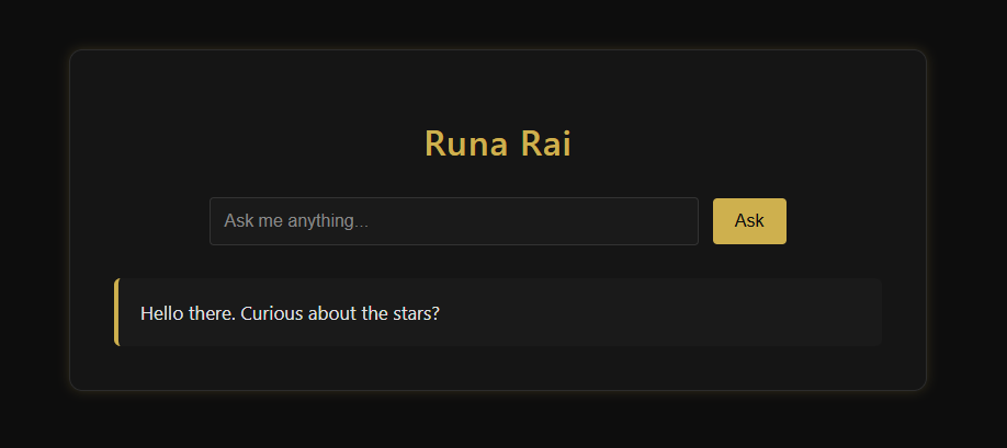 Runa Rai Interface